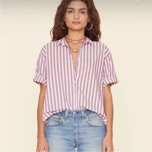Xirena Striped Button Down Top Size Medium